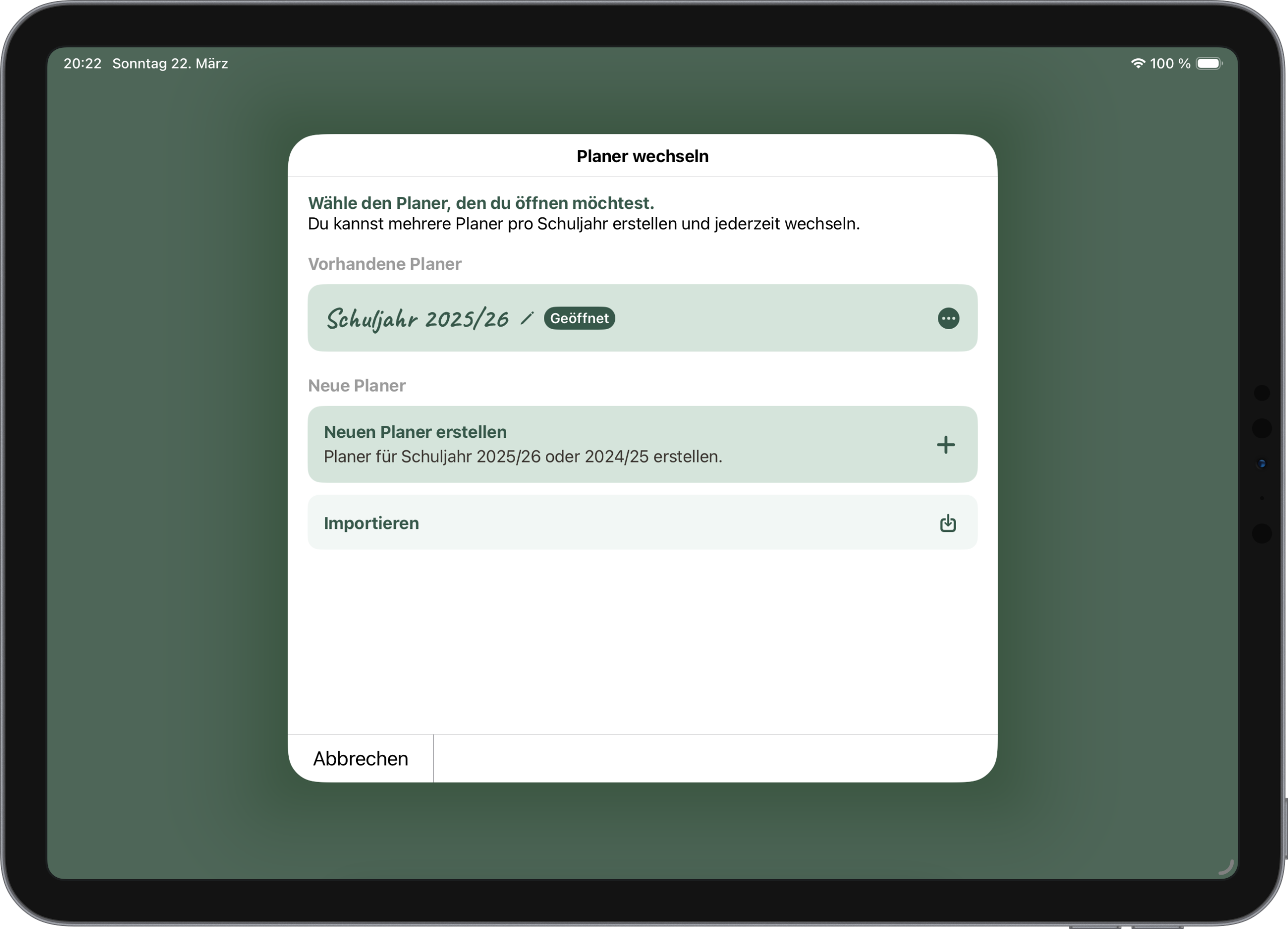 Lehrerplaner für mehrere Schuljahre anlegen