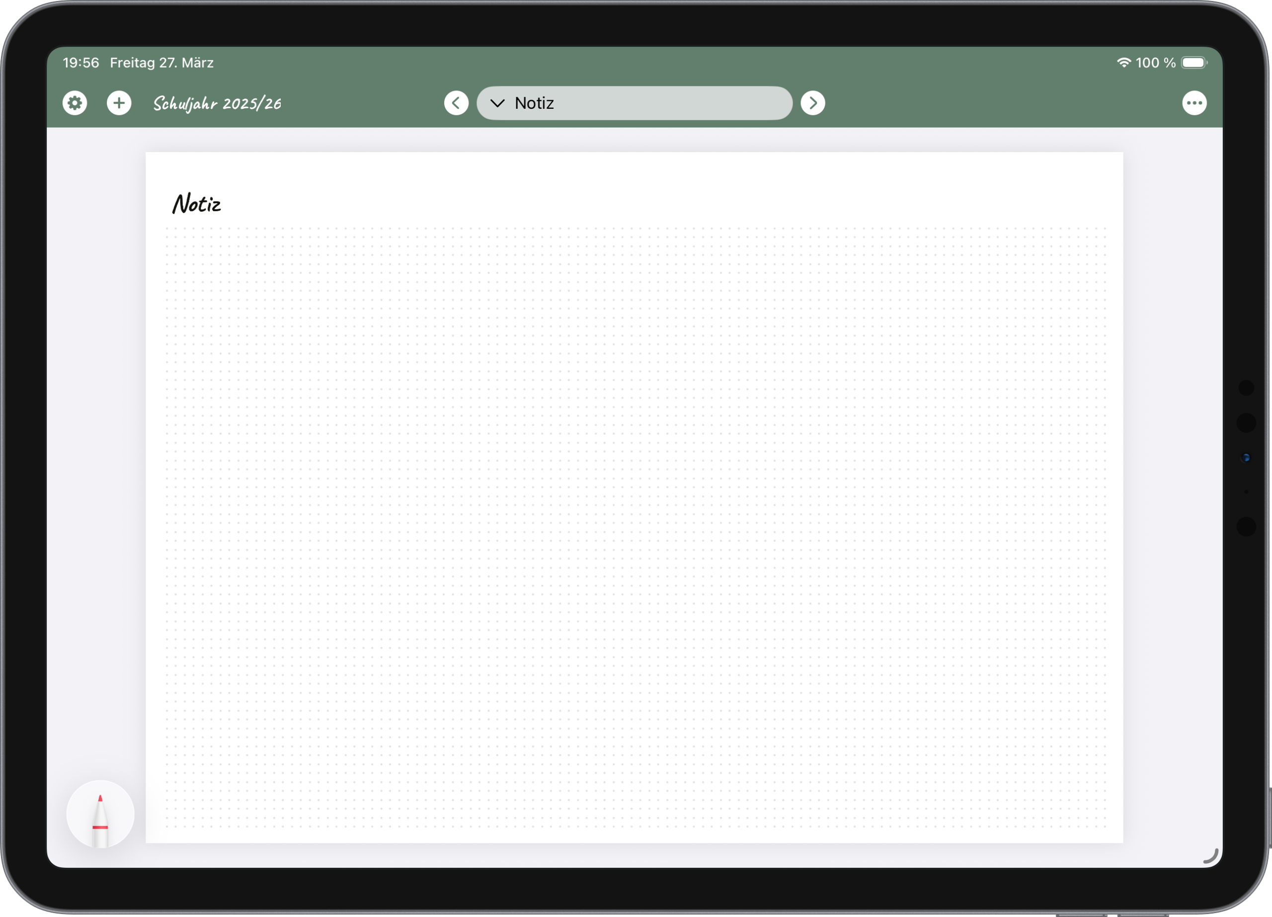 Erstelle beliebig viele Notiz-Seiten