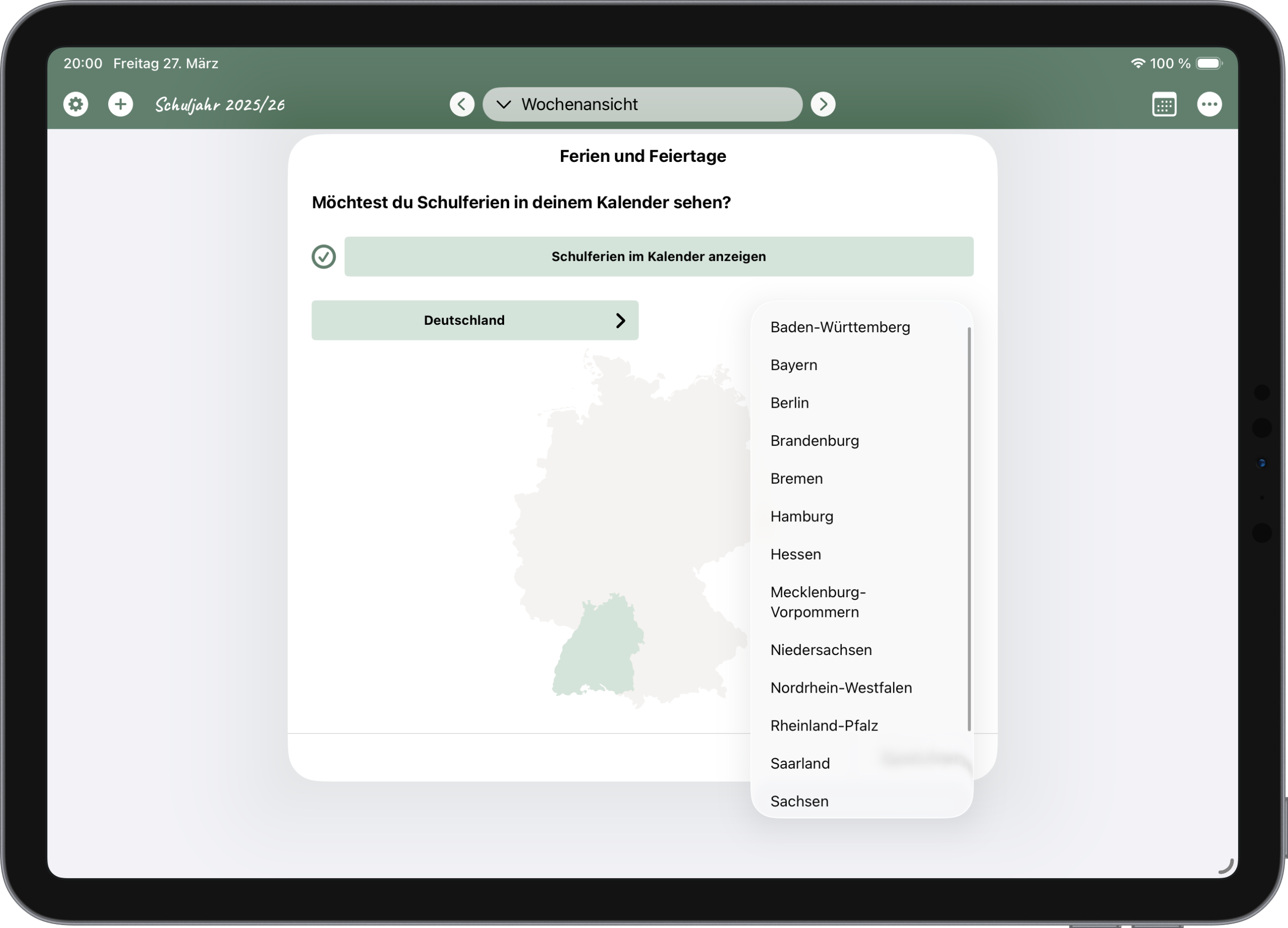 Alle Ferien und Feiertage für jedes Bundesland